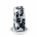 Kerzen der Würfeltechnik in Quadratform schwarz weiß, von Nordkerze hergestellt Kerzen Würfeltechnik Quadratform schwarz weiß von Nordkerze